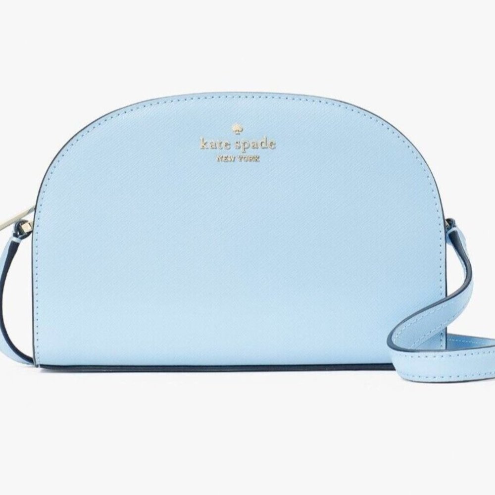 New NWT Kate Spade Perry Leather Small Dome Crossbody Celeste Blue purse